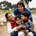 Image of family taking a stroll