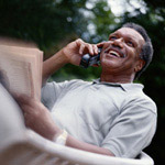 Image of a man on the telephone