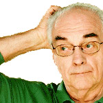 Image of man scratching his head