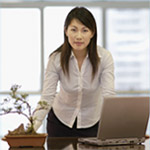 Image of a woman at work