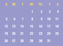 May Calendar