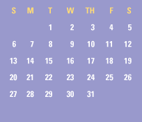 October Calendar
