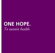 One Hope. To sustain health.