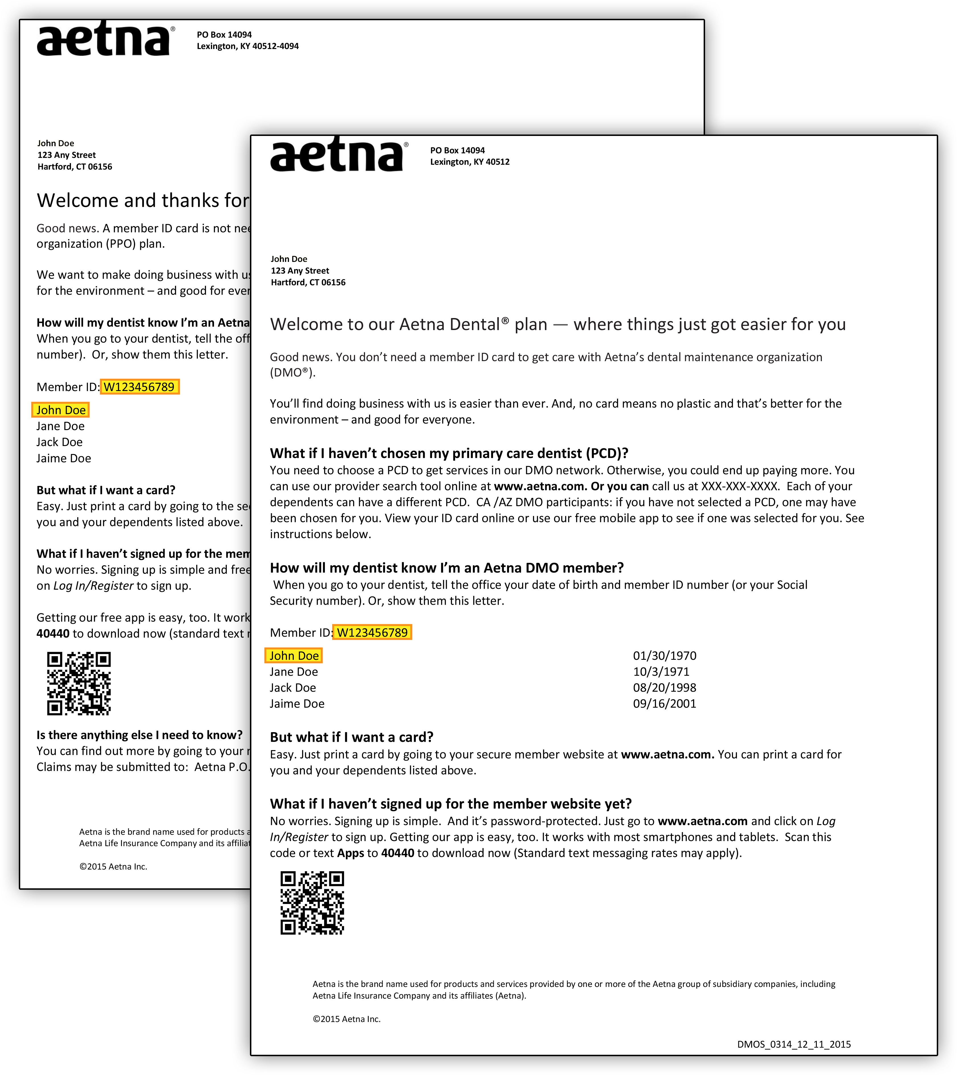 New user registration - Aetna