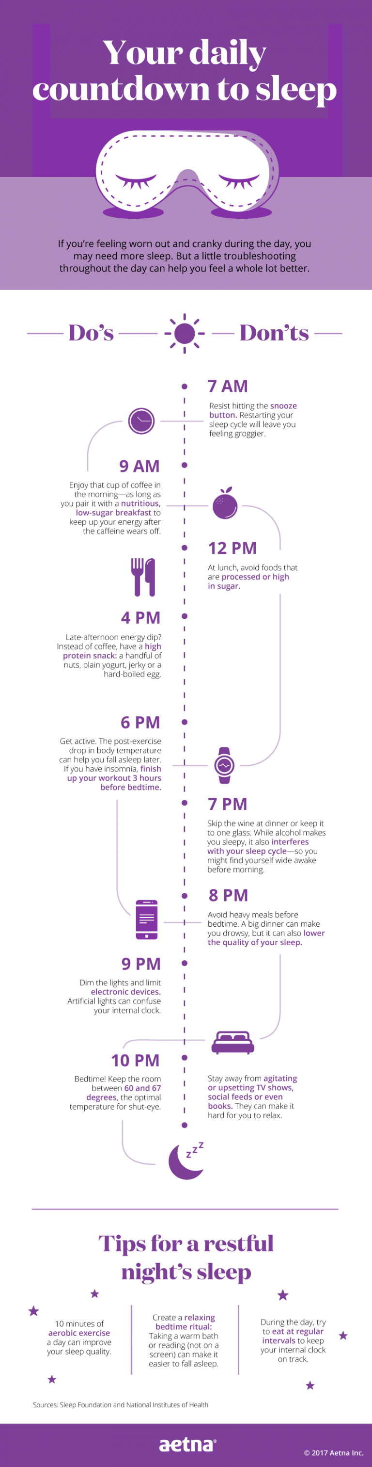 Sleep Do’s & Don’ts Aetna
