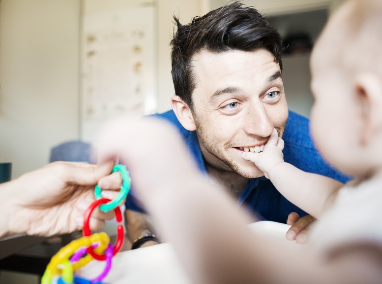  Father playing with his baby 