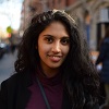 Color portrait of Pooja Dharan