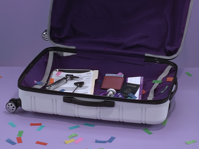 An image of a suitcase used to unpack the parts of Medicare